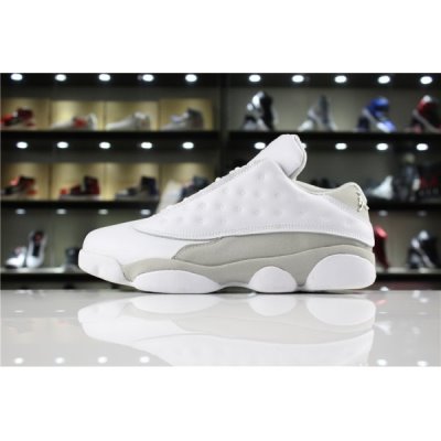 Nike Erkek Air Jordan 13 Retro Low Beyaz / Metal Gri Basketbol Ayakkabısı Türkiye - 0WZJY0X0